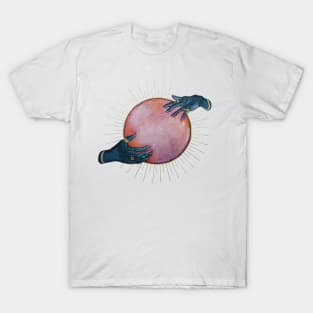 Watercolor Halloween Galaxy Crystal Ball T-Shirt